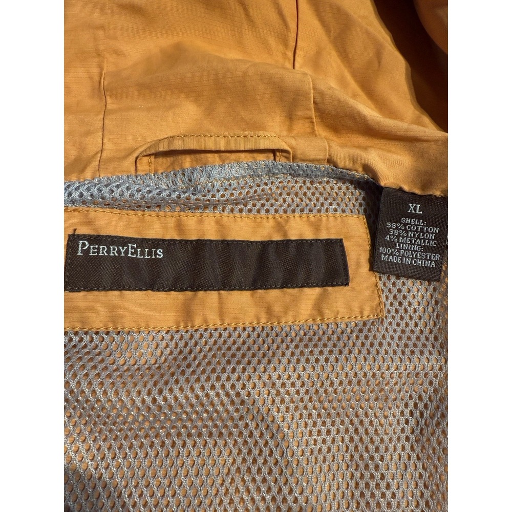 Perry Ellis Ripstop Jacket NWT Sunset Rendezvous Apricot Buff Metallic Blend XL - Picture 7 of 10
